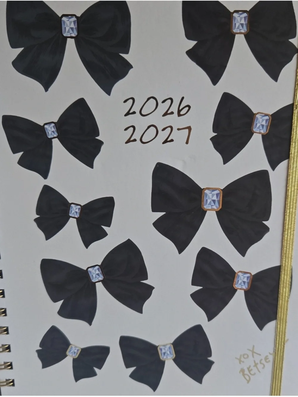 Betsey Johnson- NEW! 18 Months Planner 2026-2027 With Pen And Stickers